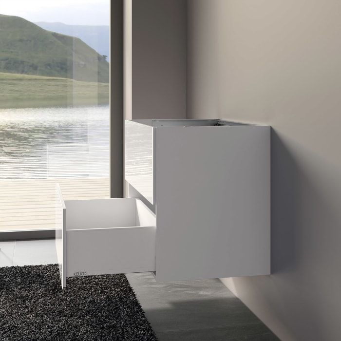 Keuco Apollo Keramik-Waschtisch mit Waschtischunterschrank 80 cm, 2 Auszüge