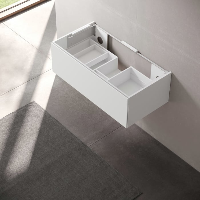 Keuco EDITION 11 Badmöbelset mit Waschtischunterbau und Keramik-Waschtisch, 105 cm