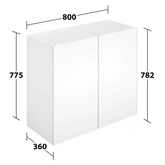 Keuco Stageline Mittelschrank 80 x 78,2 cm, 2-türig