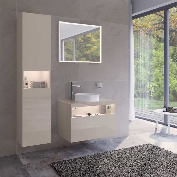 Keuco Stageline Hochschrank 40 x 180 cm, Anschlag rechts, mit LED-Fachbeleuchtung