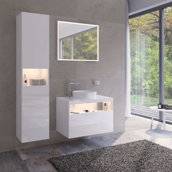 Keuco Stageline Hochschrank 40 x 180 cm, Anschlag rechts, mit LED-Fachbeleuchtung