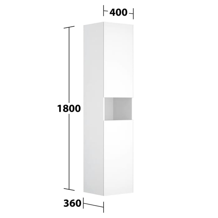 Keuco Stageline Hochschrank 40 x 180 cm, Anschlag rechts, ohne LED-Fachbeleuchtung