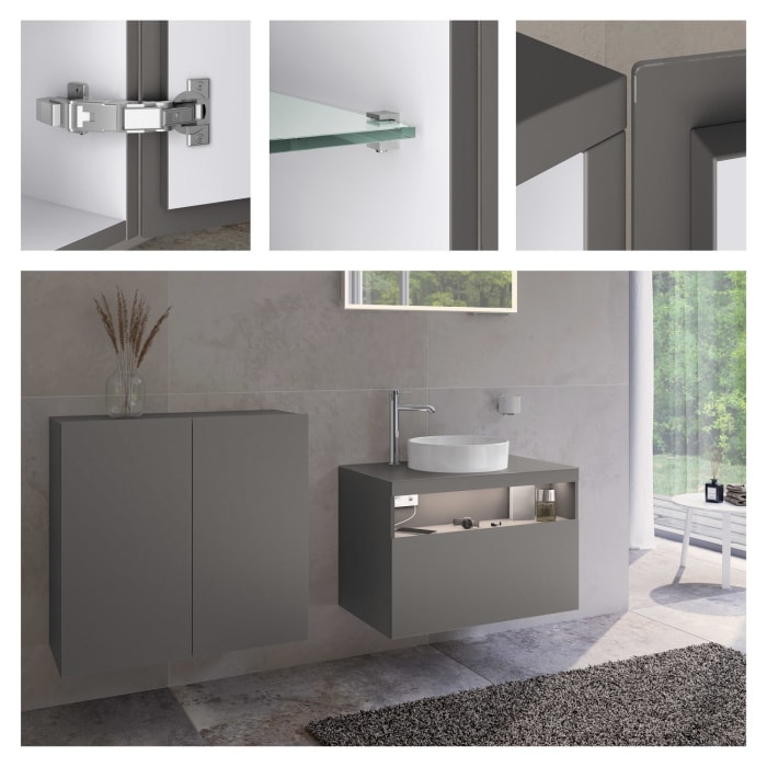 Keuco Stageline Mittelschrank 80 x 78,2 cm, 2-türig