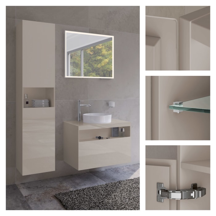 Keuco Stageline Hochschrank 40 x 180 cm, Anschlag links, ohne LED-Fachbeleuchtung