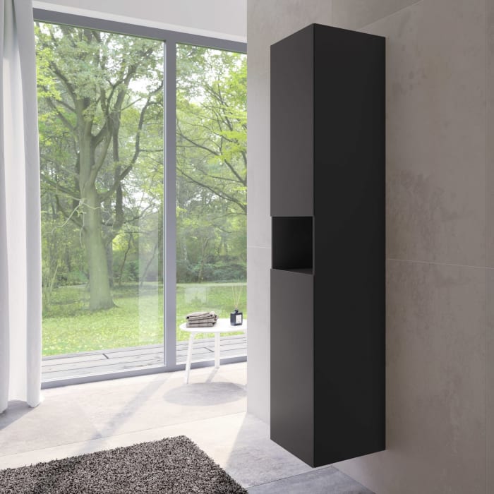 Keuco Stageline Hochschrank 40 x 180 cm, Anschlag links, mit LED-Fachbeleuchtung