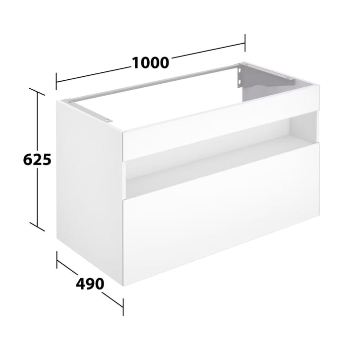 Keuco Stageline Waschtischunterbau 100 x 62,5 cm, mit 1 Auszug
