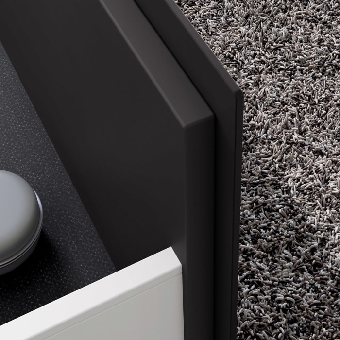 Keuco Stageline Waschtischunterbau 140 x 55 cm, mit offenem Ablagefach und 1 Auszug, 2 Hahnlöcher