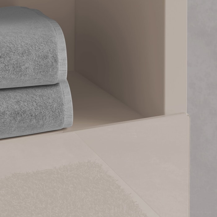 Keuco Stageline Waschtischunterbau 140 x 55 cm, mit offenem Ablagefach und 1 Auszug, ohne Hahnloch