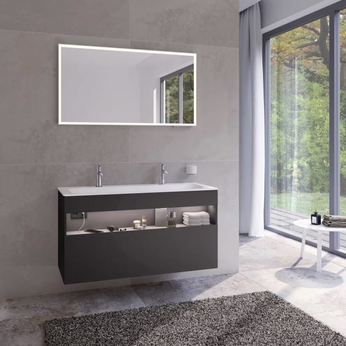 Keuco Stageline Waschtischunterbau 120 x 62,5 cm, mit 1 Auszug und LED-Fachbeleuchtung