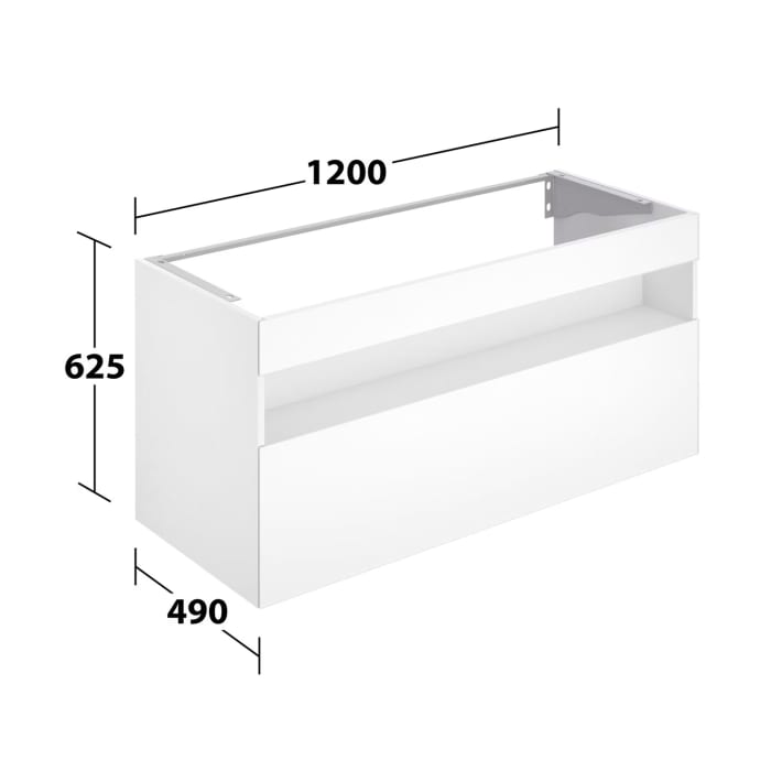 Keuco Stageline Waschtischunterbau 120 x 62,5 cm, mit Steckdose und Beleuchtung, CH Version