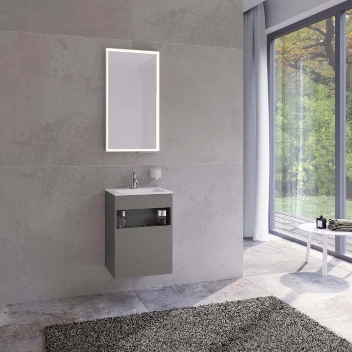 Keuco Stageline Waschtischunterbau 46 x 62,5 cm, Anschlag rechts, 1-türig