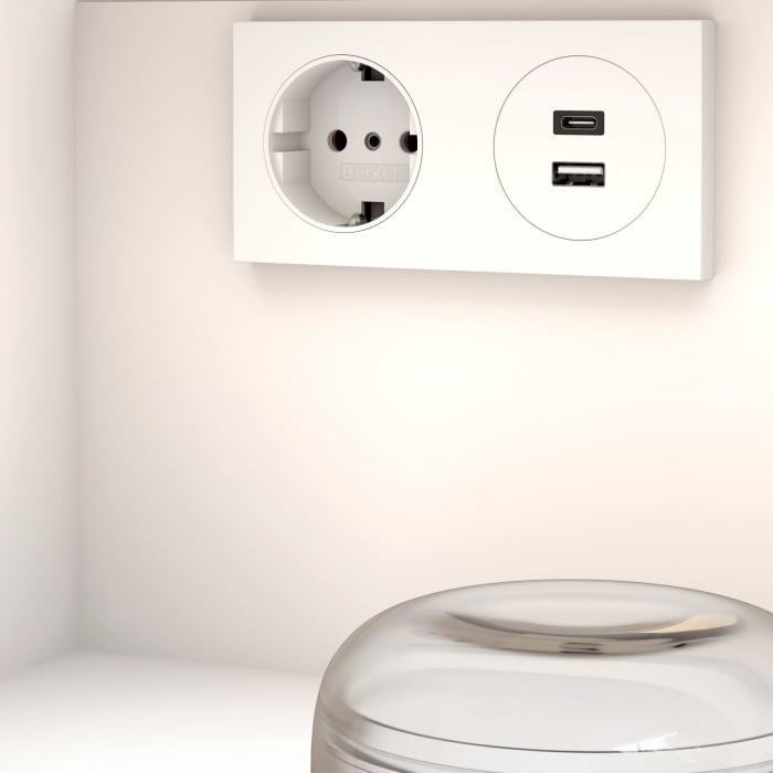 Keuco Stageline Waschtischunterbau 46 x 62,5 cm, Anschlag links, 1-türig, mit LED-Fachbeleuchtung