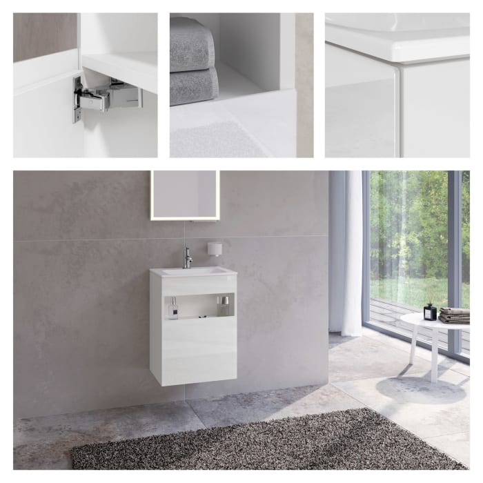 Keuco Stageline Waschtischunterbau 46 x 62,5 cm, Anschlag links, 1-türig