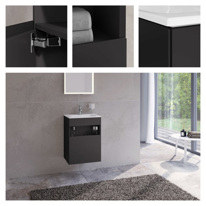 Keuco Stageline Waschtischunterbau 46 x 62,5 cm, Anschlag links, 1-türig