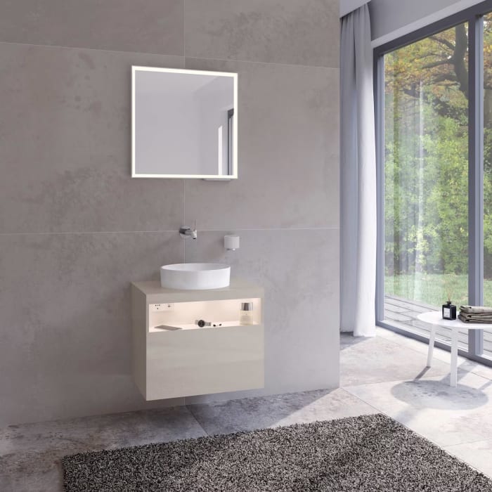 Keuco Stageline Waschtischunterbau 65 cm, ohne Hahnloch, mit LED-Fachbeleuchtung