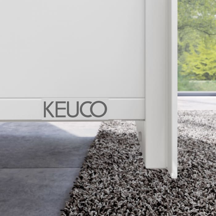 Keuco Stageline Waschtischunterbau 65 cm, Hahnloch links, mit LED-Fachbeleuchtung