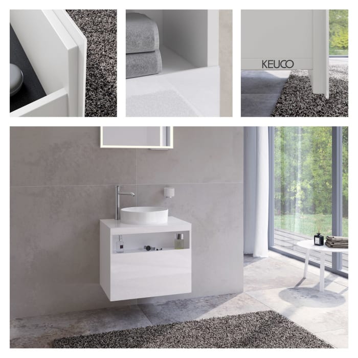 Keuco Stageline Waschtischunterbau 65 cm, Hahnloch links