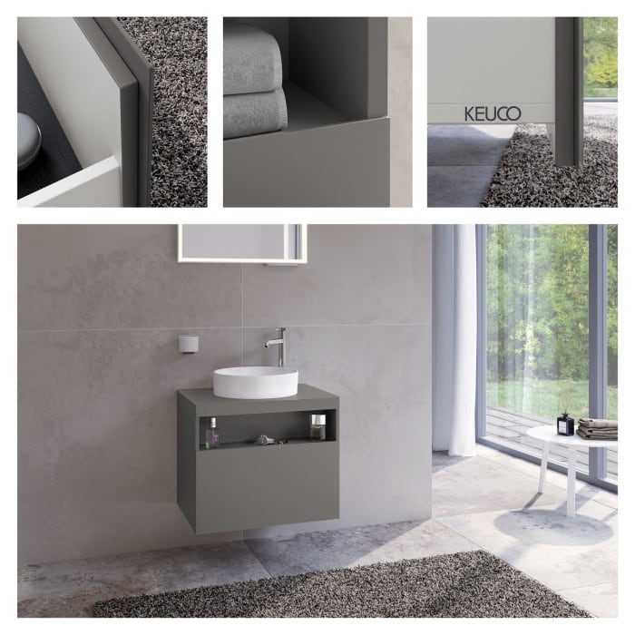 Keuco Stageline Waschtischunterbau 65 cm, Hahnloch rechts