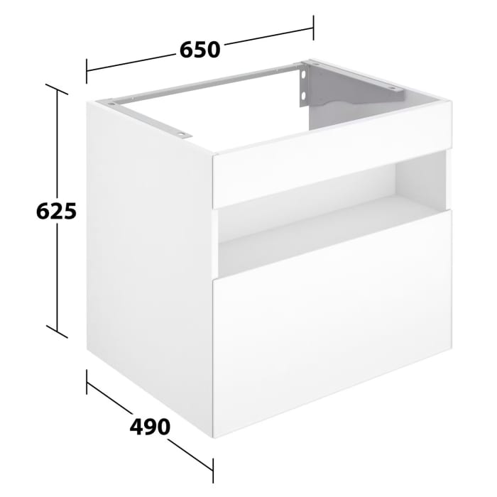 Keuco Stageline Waschtischunterbau 65 x 62,5 cm, mit 1 Auszug