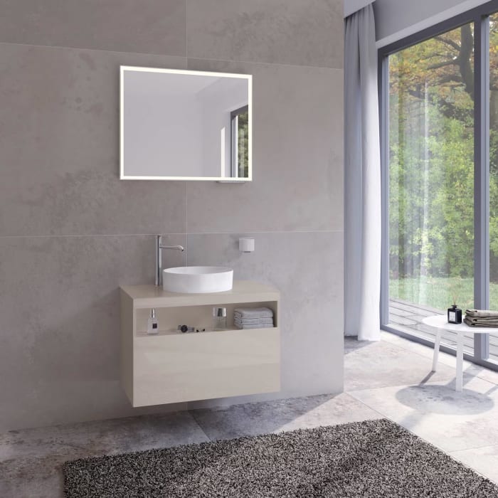 Keuco Stageline Waschtischunterbau 80 cm, Hahnloch links