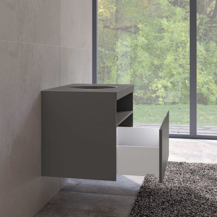 Keuco Stageline Waschtischunterbau 80 cm, Hahnloch rechts