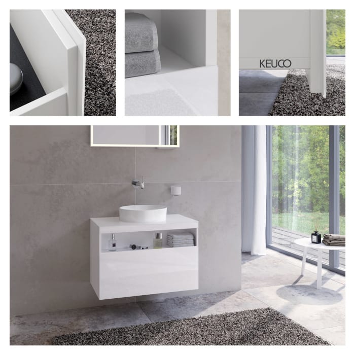 Keuco Stageline Waschtischunterbau 80 cm, ohne Hahnloch