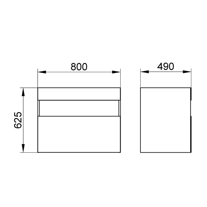Keuco Stageline Waschtischunterbau 80 x 62,5 cm, mit 1 Auszug