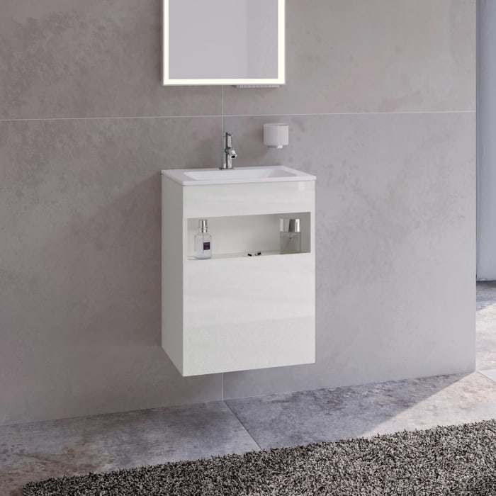 Keuco Stageline Waschtischunterbau 46 x 62,5 cm, Anschlag rechts, 1-türig