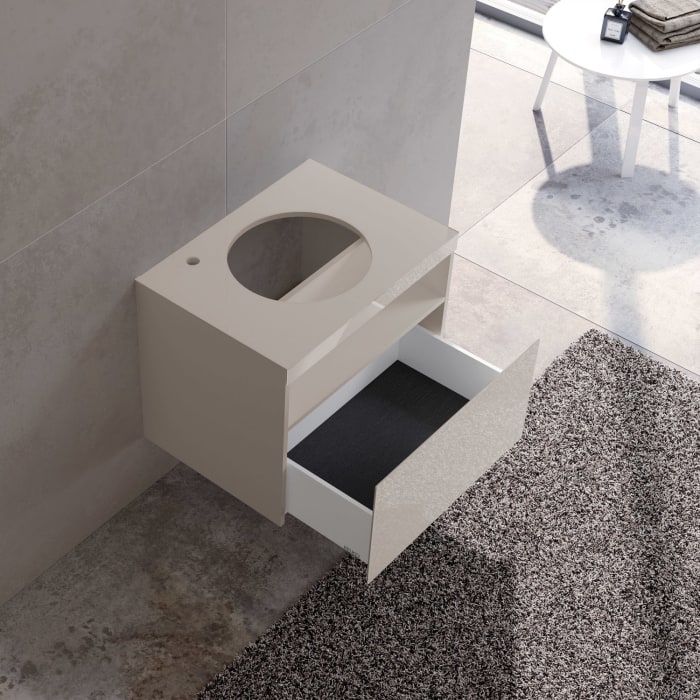 Keuco Stageline Waschtischunterbau 65 cm, Hahnloch links