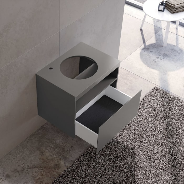 Keuco Stageline Waschtischunterbau 65 cm, Hahnloch links