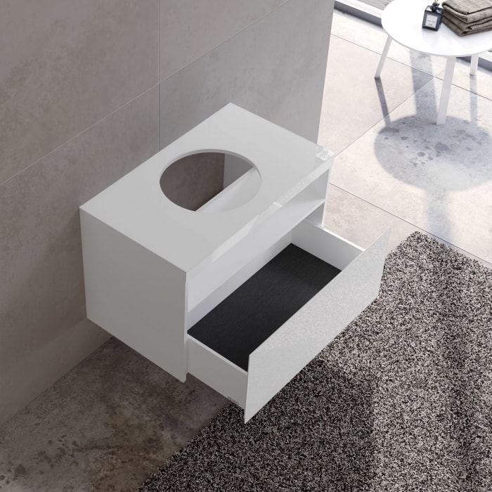 Keuco Stageline Waschtischunterbau 80 cm, ohne Hahnloch