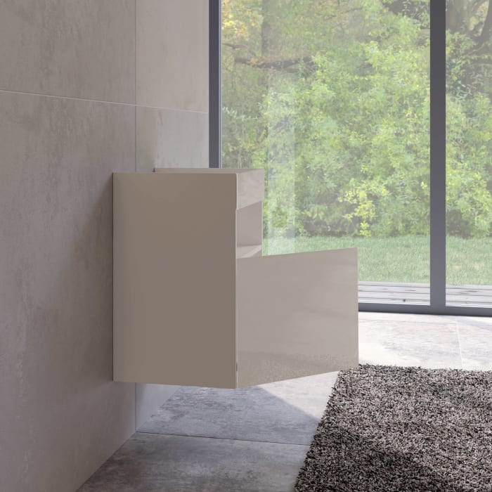 Keuco Stageline Waschtischunterbau 46 x 62,5 cm, Anschlag links, 1-türig, mit LED-Fachbeleuchtung