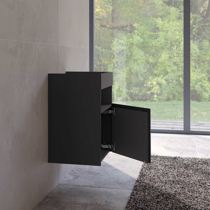 Keuco Stageline Waschtischunterbau 46 x 62,5 cm, Anschlag rechts, 1-türig, mit LED-Fachbeleuchtung