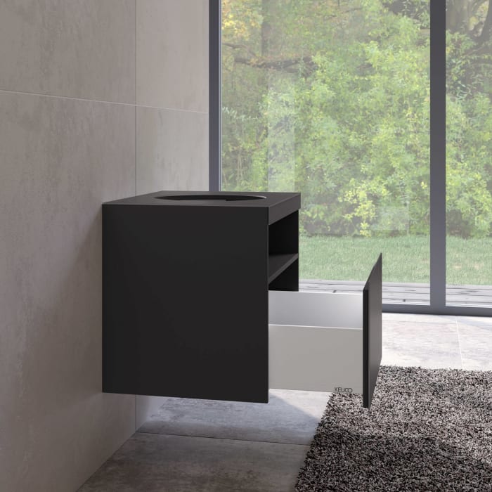 Keuco Stageline Waschtischunterbau 65 cm, ohne Hahnloch, mit LED-Fachbeleuchtung