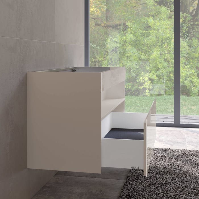 Keuco Stageline Waschtischunterbau 120 x 62,5 cm, mit 1 Auszug und LED-Fachbeleuchtung