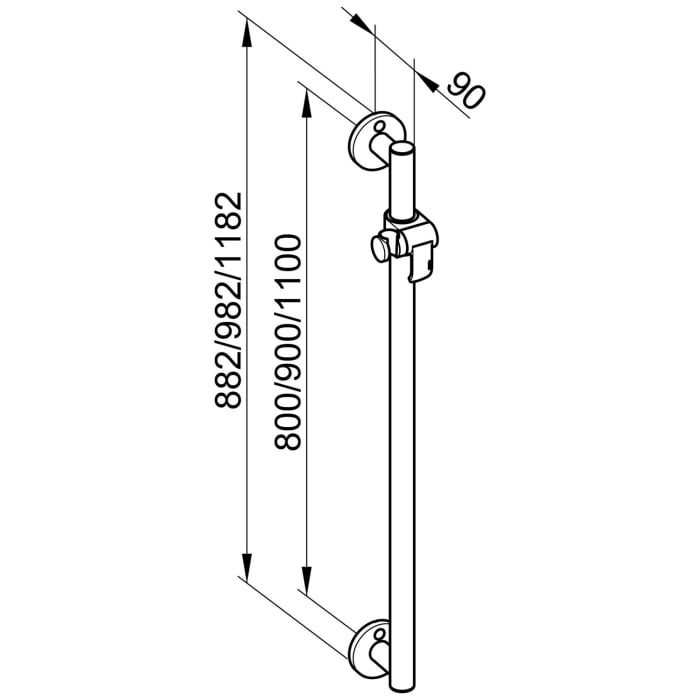 Keuco Plan Care Brausestange 90 cm