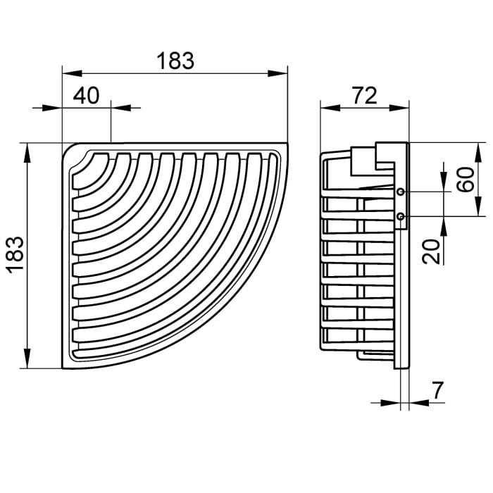 Keuco Eckschwammkorb 26 x 18 cm
