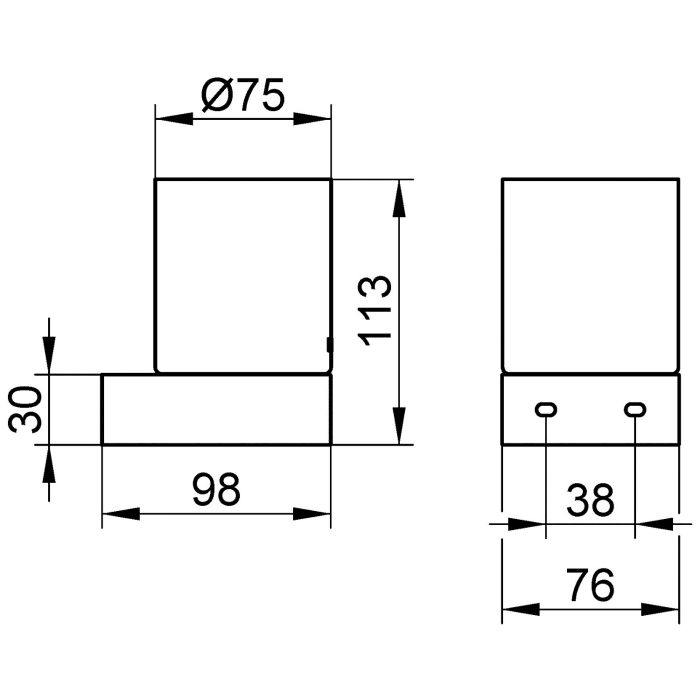 Keuco EDITION 300 Glashalter mit Echtkristall-Glas