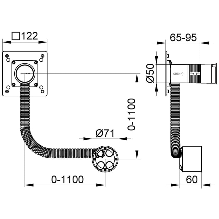 Keuco Rohbau-Set für Unterputz-Elektronik-Waschtischmischer