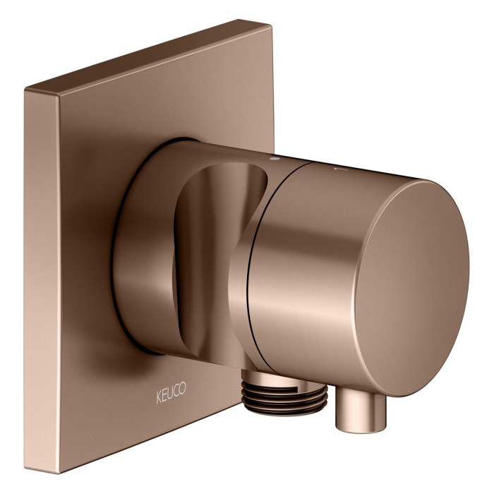 Keuco IXMO Umstellventil für 2 Verbraucher, Unterputz, mit Schlauchanschluss und Brausehalter, Rosette eckig