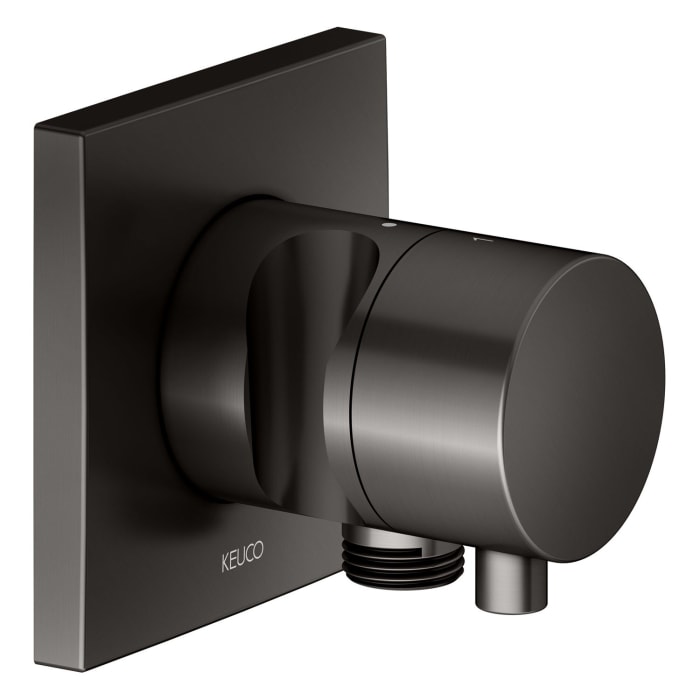 Keuco IXMO Umstellventil für 2 Verbraucher, Unterputz, mit Schlauchanschluss und Brausehalter, Rosette eckig