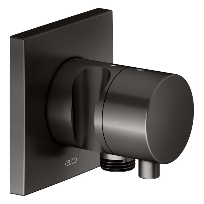 Keuco IXMO Ab- und Umstellventil für 2 Verbraucher, Unterputz, mit Schlauchanschluss und Brausehalter, Rosette eckig