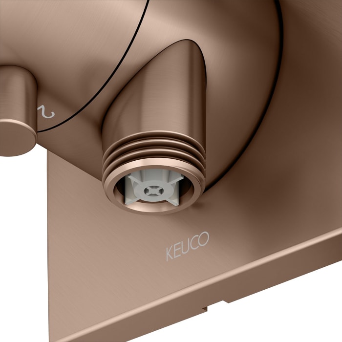 Keuco IXMO Umstellventil für 2 Verbraucher, Unterputz, mit Schlauchanschluss und Brausehalter, Rosette eckig