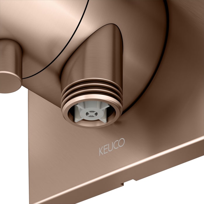 Keuco IXMO Ab- und Umstellventil für 2 Verbraucher, Unterputz, mit Schlauchanschluss und Brausehalter, Rosette eckig