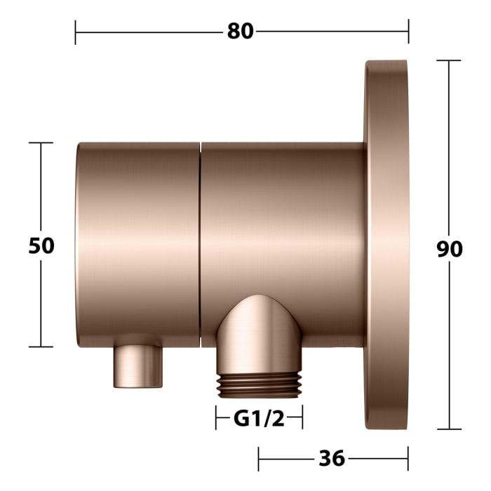 Keuco IXMO Umstellventil für 2 Verbraucher, Unterputz, mit Schlauchanschluss und Brausehalter, Rosette rund