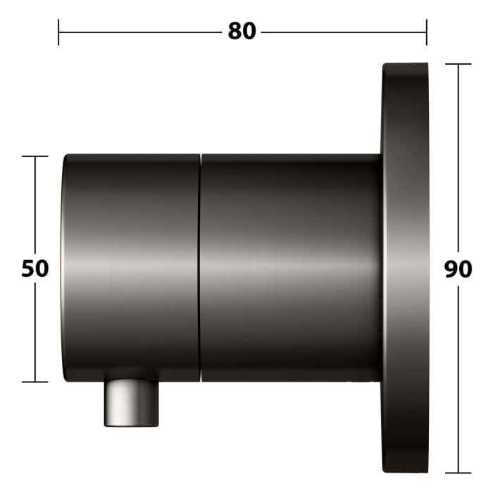 Keuco IXMO Umstellventil für 2 Verbraucher, Unterputz, Rosette rund