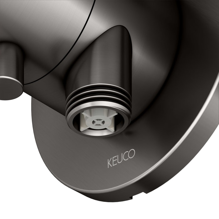 Keuco IXMO Ab- und Umstellventil für 2 Verbraucher, Unterputz, mit Schlauchanschluss und Brausehalter, Rosette rund