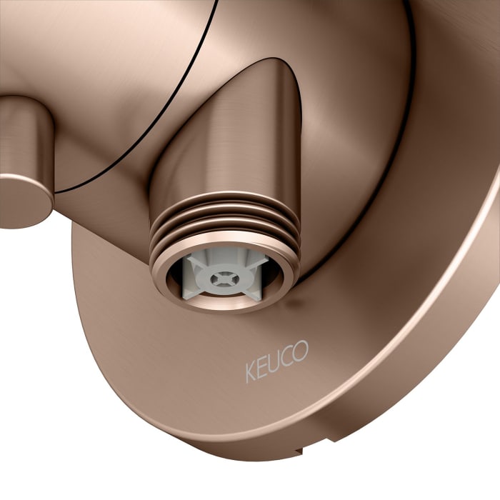 Keuco IXMO Ab- und Umstellventil für 2 Verbraucher, Unterputz, mit Schlauchanschluss und Brausehalter, Rosette rund