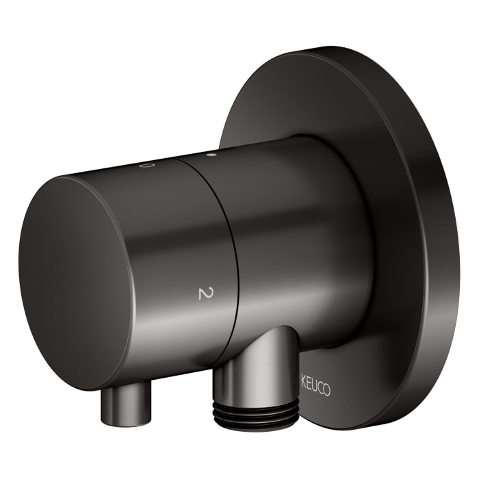 Keuco IXMO Ab- und Umstellventil für 2 Verbraucher, Unterputz, mit Schlauchanschluss, Rosette rund