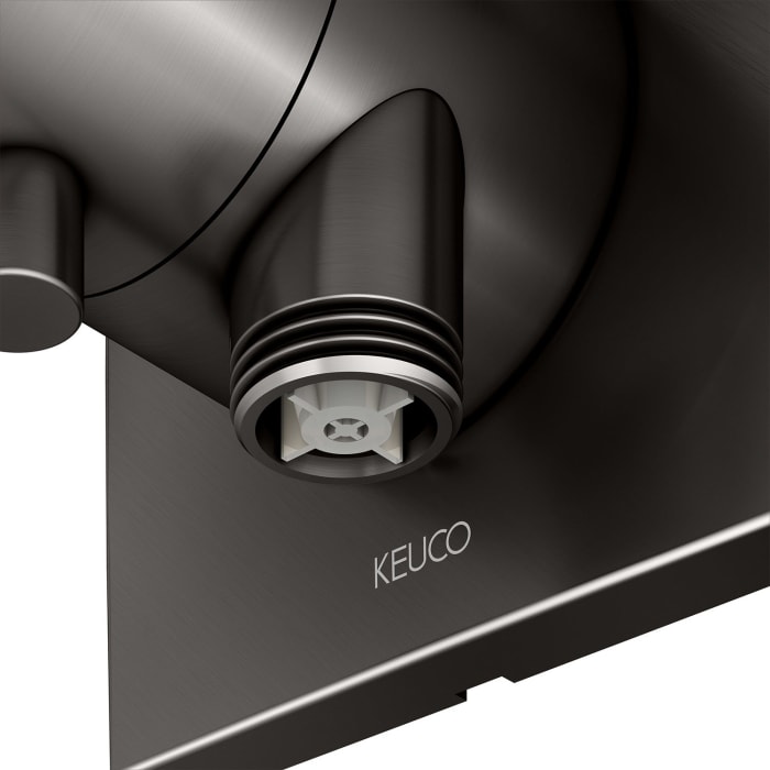 Keuco IXMO Ab- und Umstellventil für 2 Verbraucher, Unterputz, mit Schlauchanschluss und Brausehalter, Rosette eckig